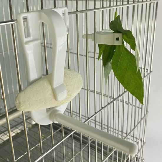 Bird Food Holder Clip - Fruit Vegetable and Cuttlefish Bone Cage Feeder