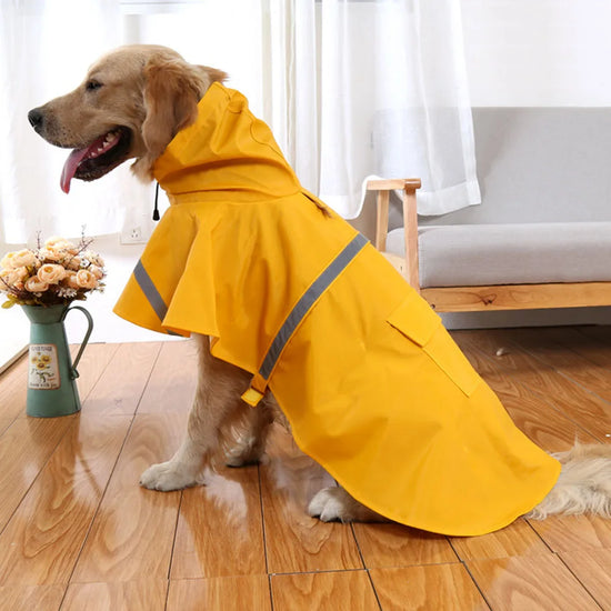 Reflective Tape Dog Raincoat for Puppies and Large Dogs XS-XXXL
