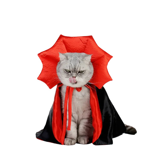Halloween Vampire Cloak Costume for Cats and Small Dogs