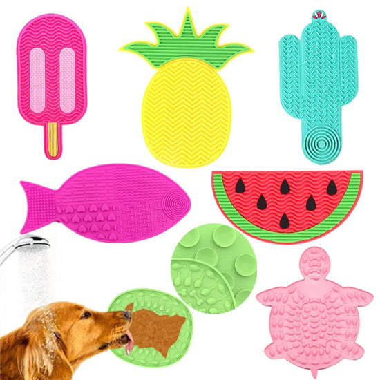 Silicone Slow Feeding Lick Mat - Suction Cup Bowl for Small Pets