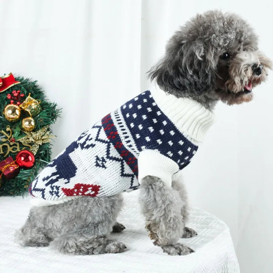 Christmas Knitted Pet Sweater for Small Dogs, Puppies, and Cats