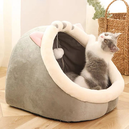 Semi-Closed Four-Season Cat Nest Bed for Cozy Rest