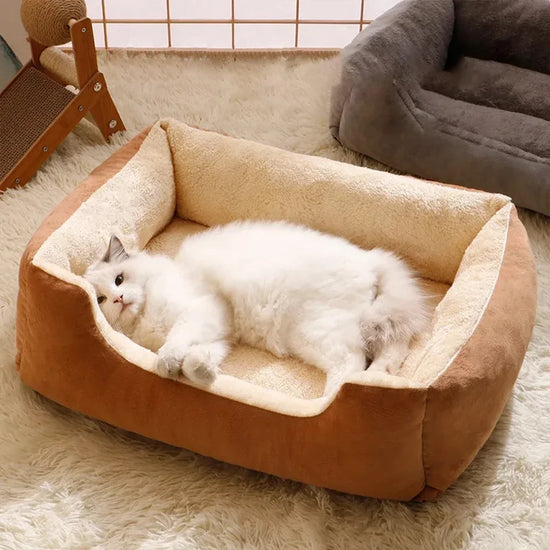 Soft Cat and Dog Cushion Bed for Kittens, Puppies, and Home Habitats