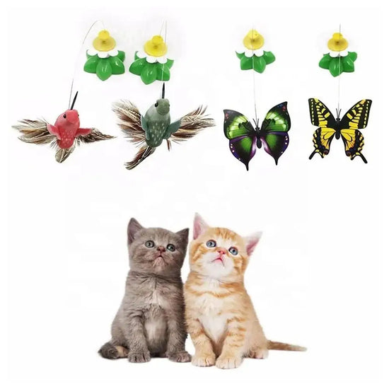 Electric Butterfly Cat Toy - Automatic Rotating Chase Toy for Kittens