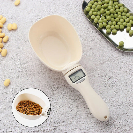 Digital Pet Food Measuring Scoop - LED Spoon Scale for Dogs and Cats