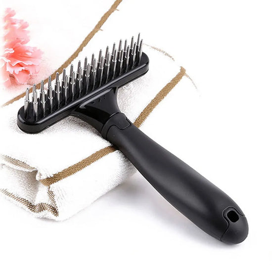 Dog and Cat Grooming Rake - Undercoat Brush for Shedding and Tangles
