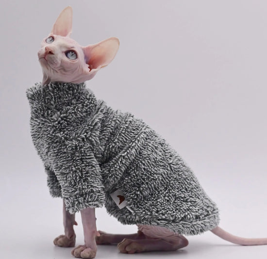 Double-Sided Fluffy Winter Jacket for Cats